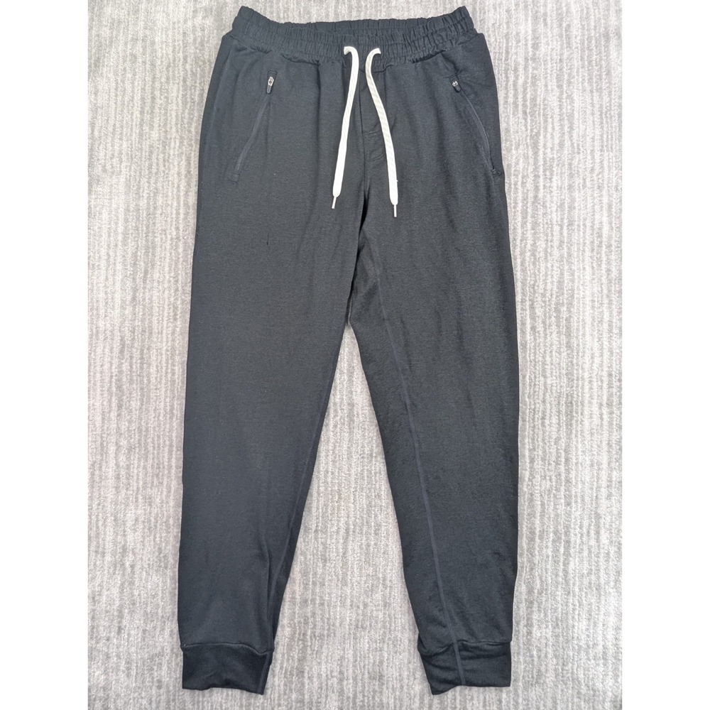 Vuori Ponto Performance Jogger Mens Small Black V438 Tapered Pants Drawstring